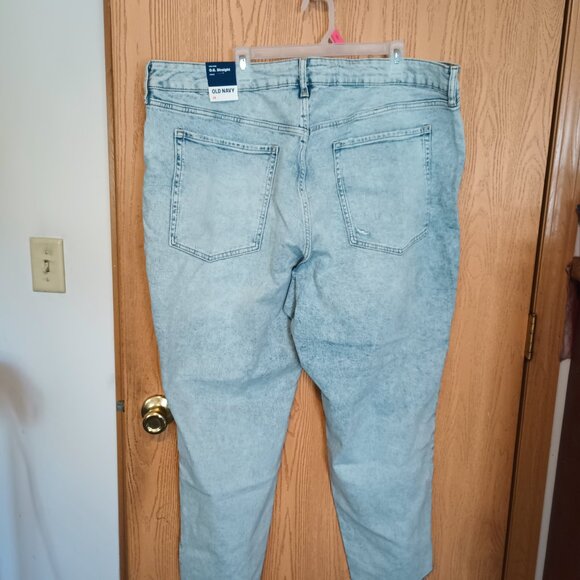 NEW Old Navy Plus High-Waisted ButtonFly OG Strt Ripped Side-Slit Jeans Laine 26 - Picture 4 of 7
